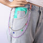Jewelry fashion popular punk acrylic all-match double-layer pentagram pendant pants chain