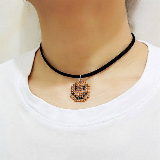 Jewelry Personality Geometric Flashing Diamond Smiley Small Gift Jewelry Simple Temperament Necklace Accessories Female