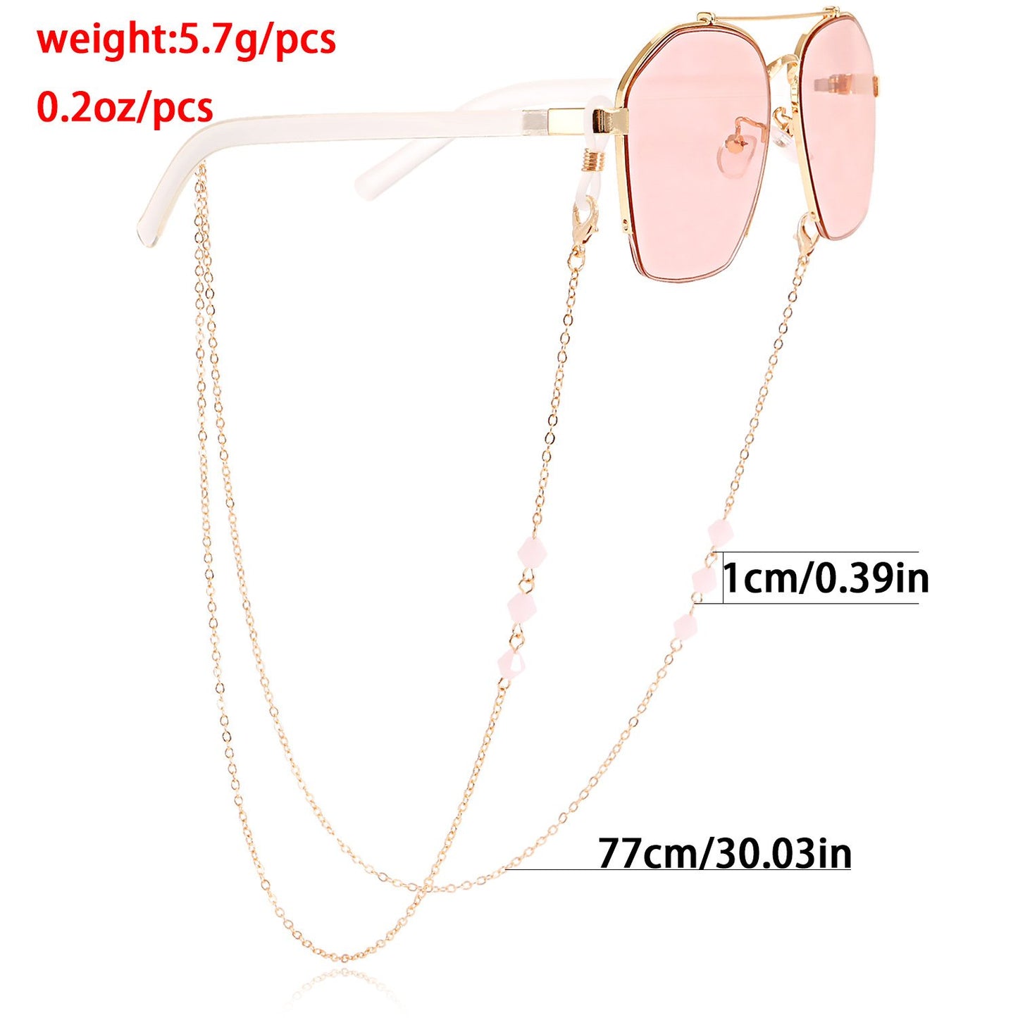 Glasses chain mask hanging chain simple crystal glasses hanging chain fashionable sunglasses hanging chain