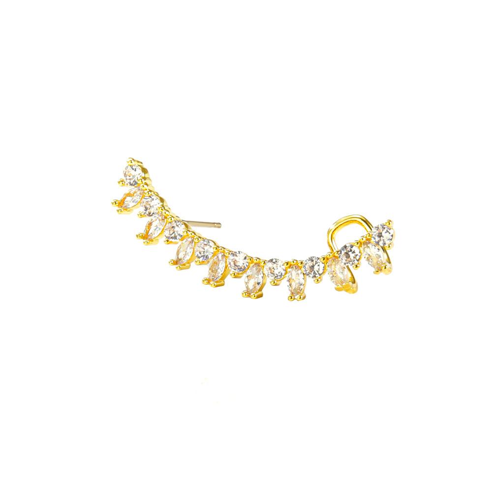 ins zircon ear bone clip fashion temperament niche design one-piece diamond ear clip personality ear stud earrings