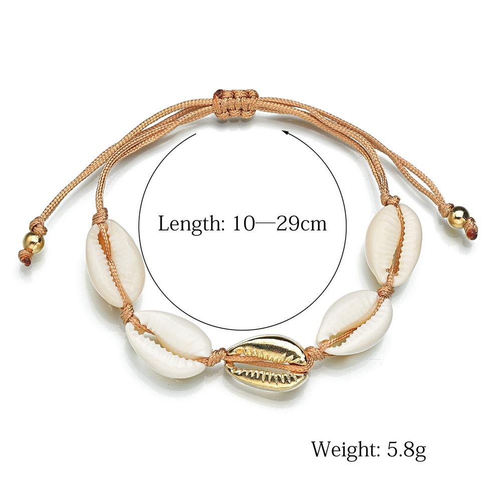 Accessories Shell Necklace Set Gold Alloy Shell Knotted Necklace