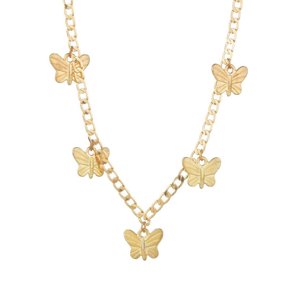 Fashion Retro Necklace Clavicle Chain Temperament Twill Butterfly Necklace Accessories