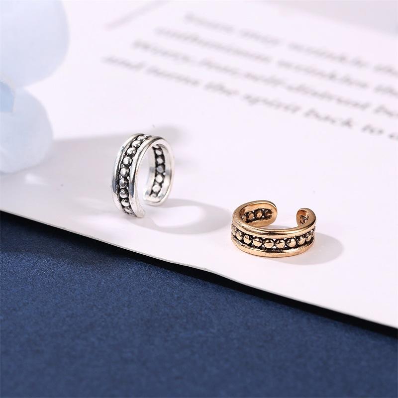 Simple Earrings Retro Creative Hollow Wave Ear Clip Fashion Personality Tide Tower Do Old Ear Bone Clip