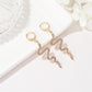 Earrings Creative Snake Earrings Women's Frosty Long Diamond Earrings Personality Simple Wave Earrings