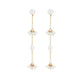 Jewelry Temperament Cold Millet Pearl Earrings Female Fashion Metal Chain Tassel Earrings