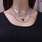 Jewelry Punk Hip Hop Knotted Chain Flame Necklace Fashion Alloy Lock Pendant Necklace Women