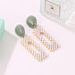 Exaggerated geometric earrings imitation pearl fashion net red candy earrings earrings earrings trendy ear accessories