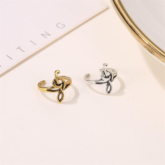 Retro minimalist music note ear clip personality without ear piercing single ear bone clip fashion men and women earrings