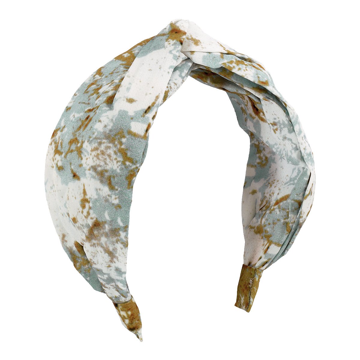 F4511TikTok fabric tie-dye cross retro fashion wide-brimmed Mori headband hairpin