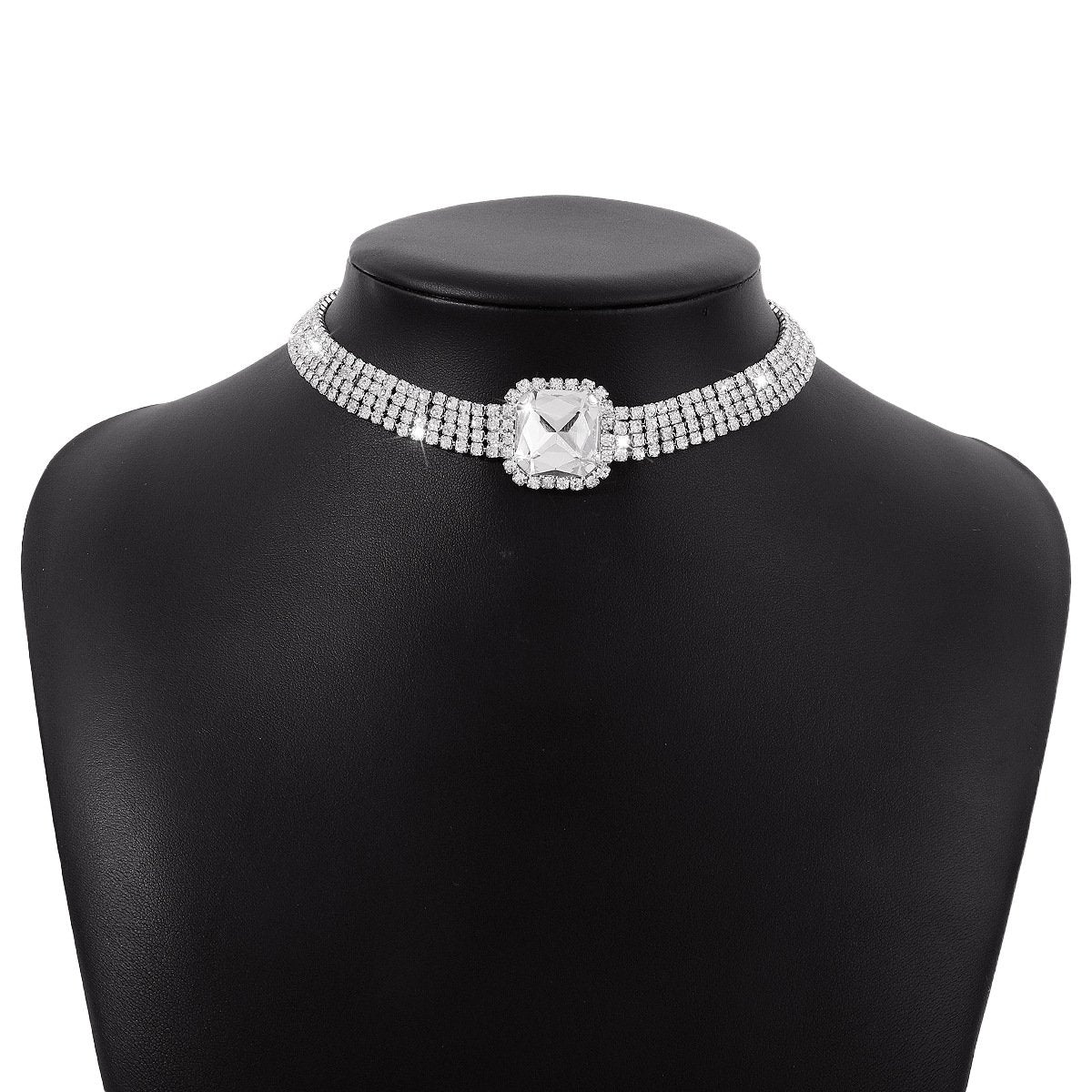 N1457 Light Luxury Claw Chain Necklace Personality Beam Neck Multilayer Diamond Necklace Dinner Party Party Necklace