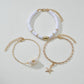 Retro Polymer Bracelet Ladies Beach Vacation Seashell Braided Bracelet Multi-Piece Set Jewelry