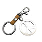 Anti-war symbol titanium steel pendant stainless steel key pendant cowhide connecting piece Valentine's Day gift world peace