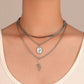Fashion retro multi-layer snake necklace ins cold metal long sweater chain animal clavicle chain female