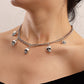 Jewelry Exaggerated Hip Hop Skull Pendant Necklace Punk Metal Tassel Clavicle Chain Necklace