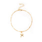 Jewelry Alloy Starfish Shaped Anklet Female Fashion Geometric Simple Pentagram Foot Ornament
