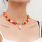 Jewelry Irregular Natural Color Turquoise Shaped Pearl Pendant Necklace Female Handwoven Necklace