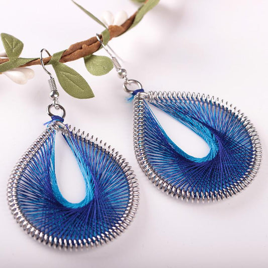 Popular Jewelry Silk Thread Handwoven Bohemian Earrings Famous Earrings