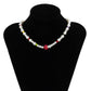 Jewelry Temperament Clavicle Imitation Pearl Mushroom Necklace Creative Beaded Rice Beads Necklace Female