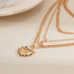 Jewelry personality heart-shaped three-dimensional eyes pendant necklace female simple full diamond moon chain necklace