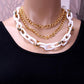 Jewelry cross chain fluorescent color punk waist chain acrylic metal multi-layer body chain hanging chain women