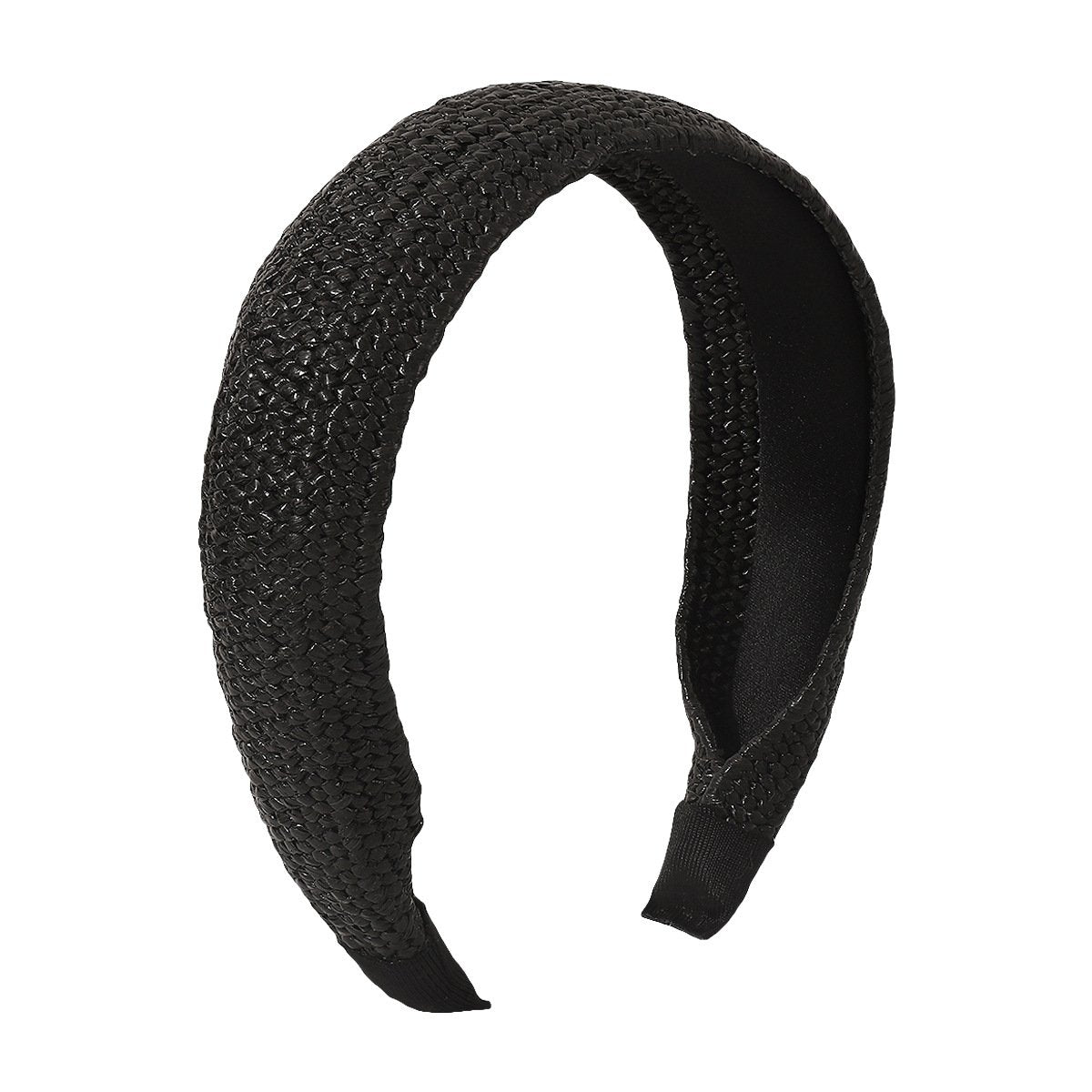 F4755 Bohemian raffia woven headband wide-brimmed retro handmade fashion personalized flat headband female