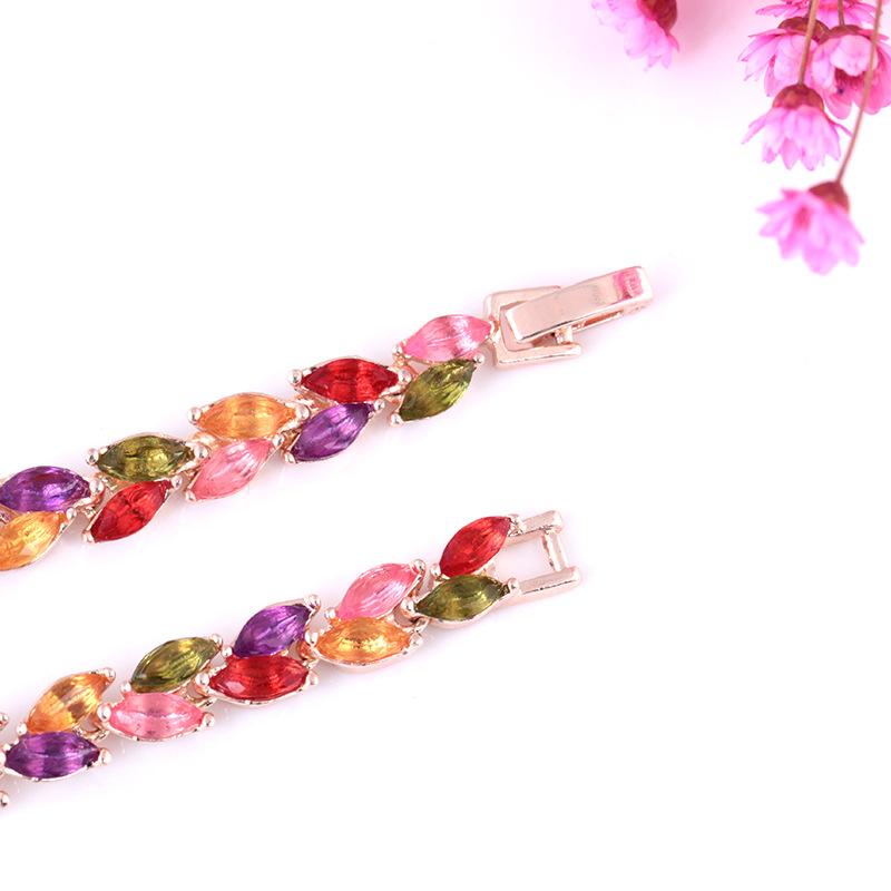 Fashionable and simple colorful zircon Mona Lisa bracelet temperament all-match color diamond bracelet