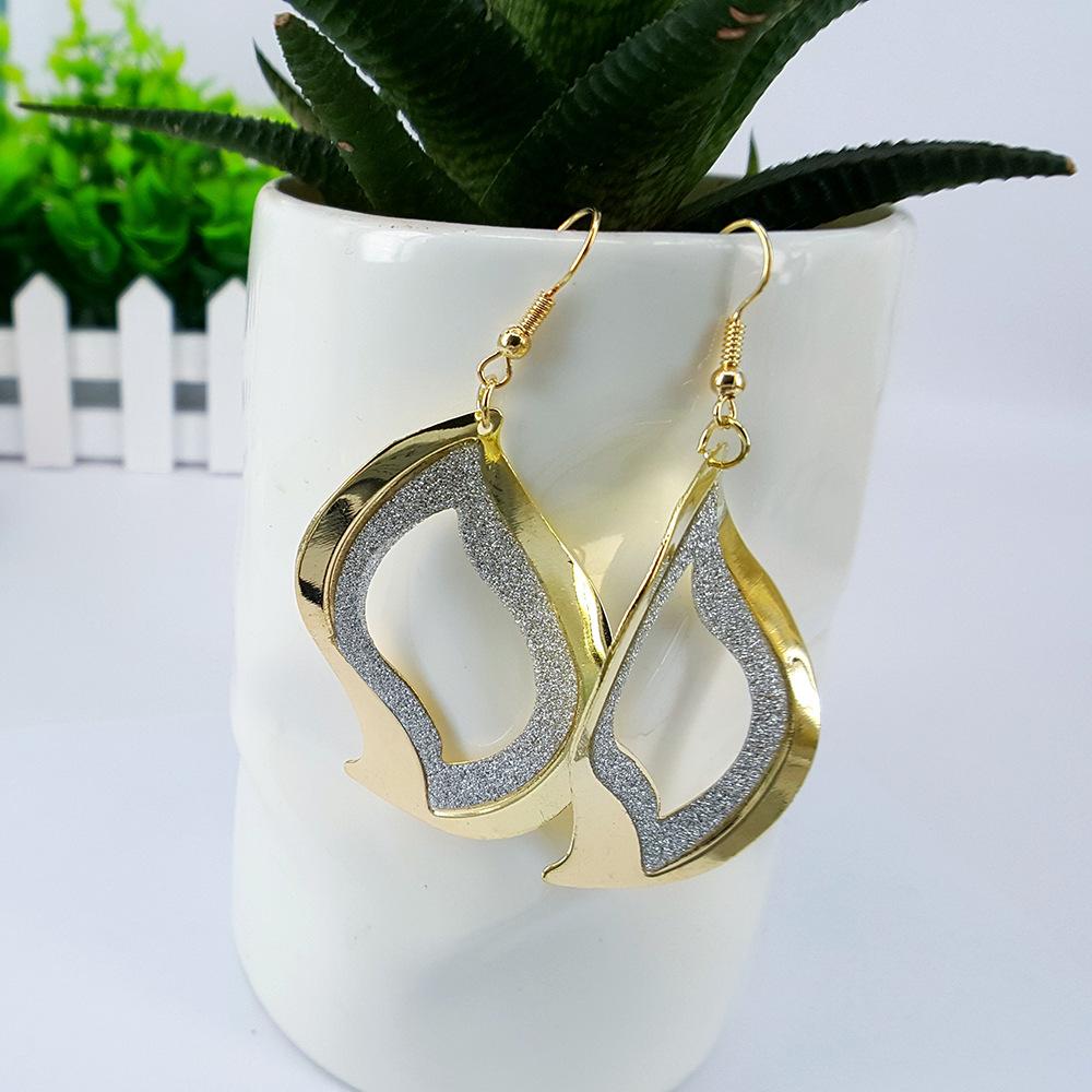 Earrings Hollow Frosted Earrings Fashion Magazine Earrings fashionearring