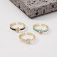 ZR48 Jewelry Geometric Fashion Drip Oil Ring Simple Creative Pentagram Open Ring Female