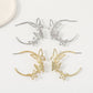 E183 Metal C-shaped Fashion Earrings Three-dimensional Personality Butterfly Earrings Net Red Sweet Cool Earrings