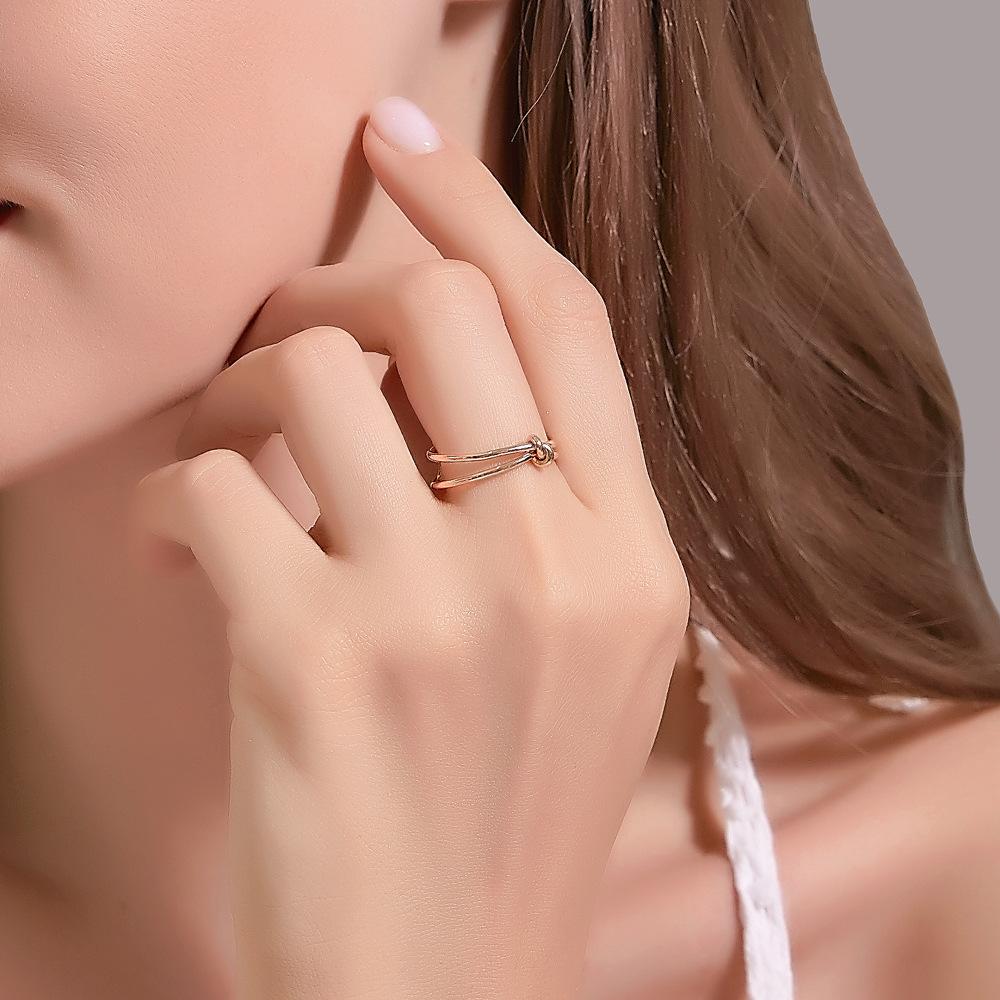 Personality Simple Knotted Ring Frosty Minimalist Opening Adjustable Ring Accessories