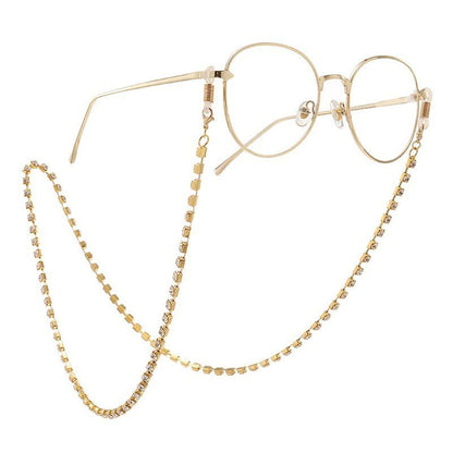 Glasses chain jewelry shiny diamond claw chain mask chain all-match anti-drop metal glasses chain