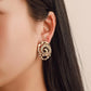 Earrings retro swirl concave-convex earrings earrings ins personality snail spiral ear jewelry