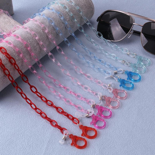 Acrylic transparent crystal mask chain glasses lanyard mask anti-lost rope children adult universal chain