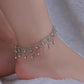 Jewelry fashion beach dance yoga anklet rhinestone tassel anklet