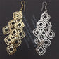 Fashion hollow back shape metal sheet earrings long female exaggerated earrings