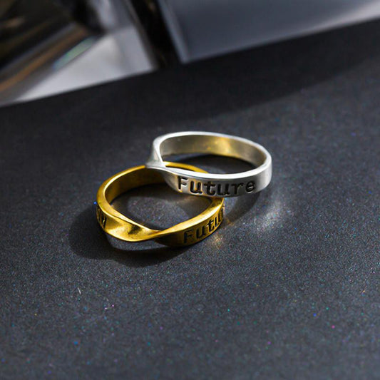 NowFuture small letter ring to make old love for life this life afterlife ring