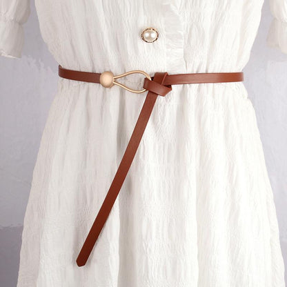 Fashion Thin Belt Ladies Matching Skirt Versatile Decorative Dress Shirt Small Belt
