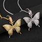 Personalized Fashion Jewelry Hip Hop Flying Butterfly Pendant Copper Micro-inlaid Trend Jewelry
