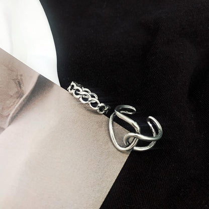 ins chain cross combination ring fashion punk hip-hop one-piece ring for men and women