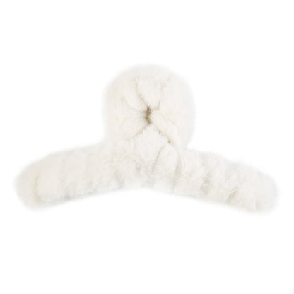 F4965 personality temperament sweet plush velvet clip mohair girl heart cute and elegant autumn and winter shark clip