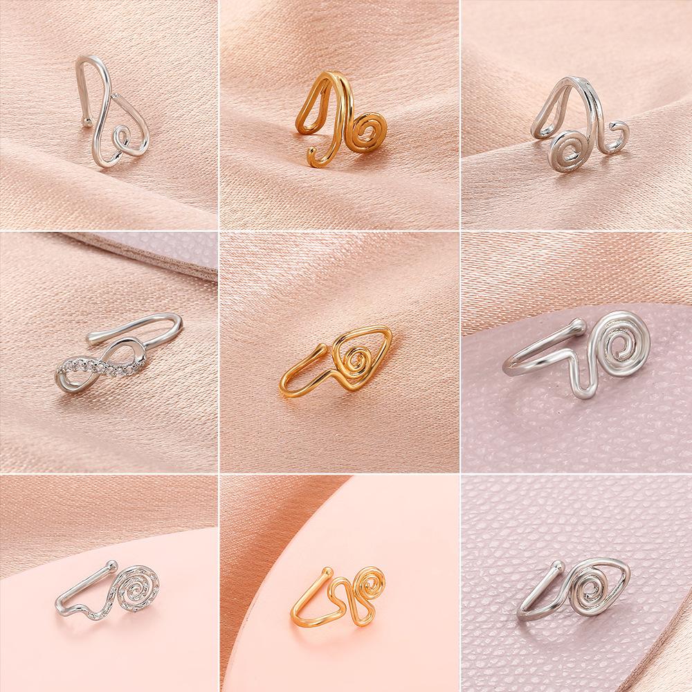 Zircon U-shaped nose clip African personality piercing-free fake nose ring nose decoration puncture jewelry