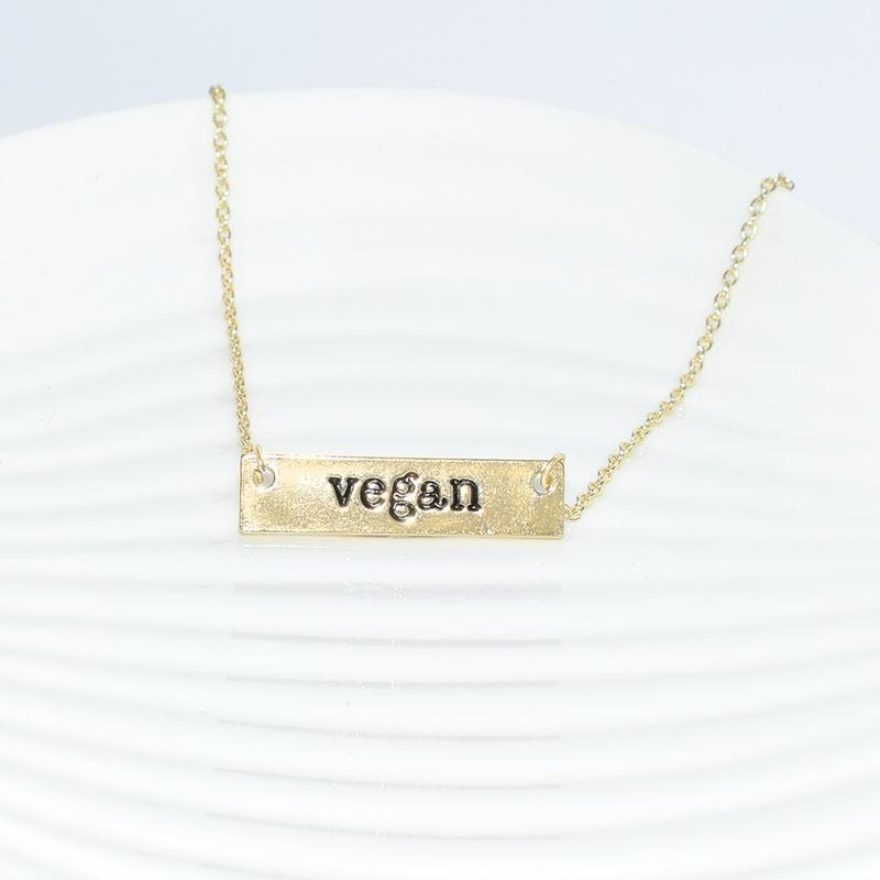 Jewelry strip hand-smeared Vegan personality vegetarian lifestyle pendant necklace