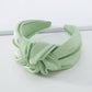 F4269 Internet celebrity fabric knotted sweet headband pure color wide-brimmed girl heart to reduce age and go out to press hair headband