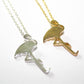 Cute Animal Red Crowned Crane Flamingo Pendant Necklace Fine Clavicle Chain Necklace