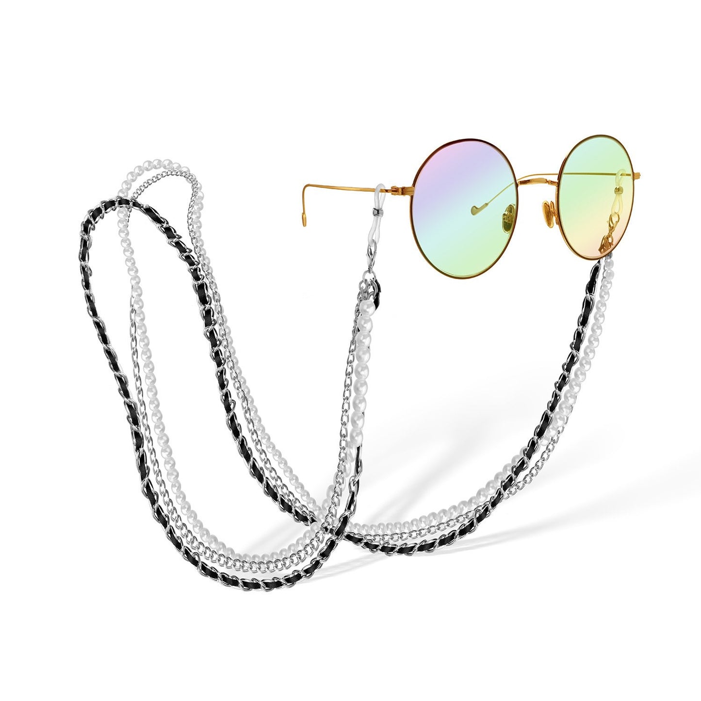 Custom Jewelry Pearl Multilayer Chain Glasses Chain Ladies Fashion Glasses Frame Mask Hanging Chain Accessories