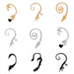 Retro punk elf flying dragon ear hanging single creative metal cat bat without hole ear bone clip