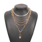 N915 Fashion Chain Necklace Personality Exaggerated Net Red Lock Pendant Necklace Street Shoot Punk Necklace Female