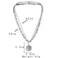 Trendy Men's Personality High Sense Simple Fashion Double Sun Hammer Pattern Coin Pendant Necklace Necklace