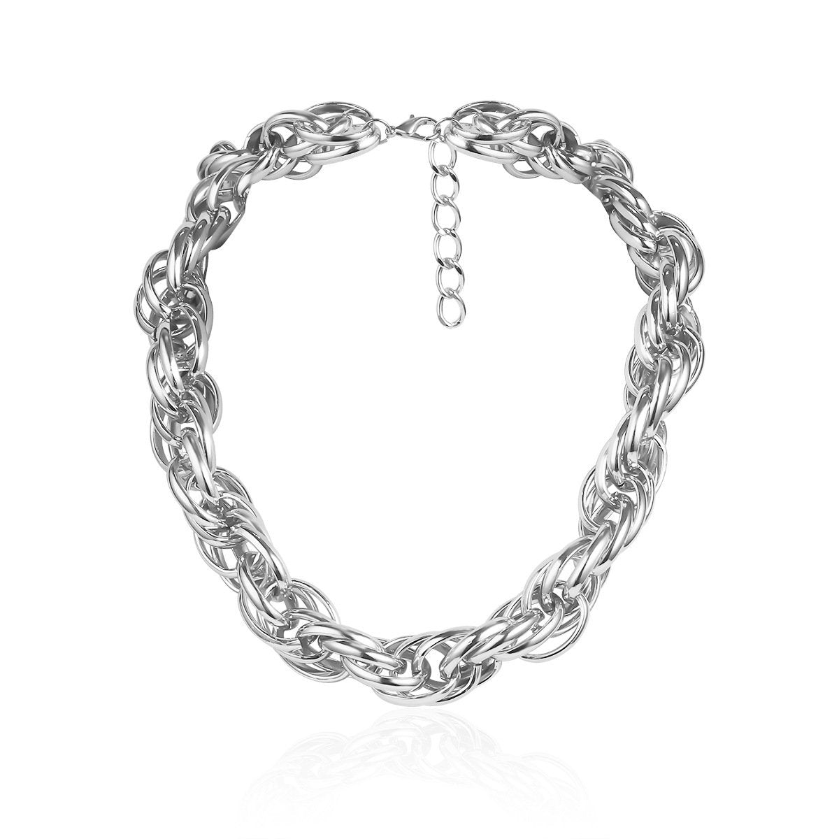 Jewelry Simple Retro Cold Temperament Necklace Personality Twist Thick Chain Geometric Necklace