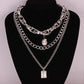 Frosty Creative Portrait Coin Metal Design Net Red Clavicle Chain Geometric Imitation Pearl Pendant Necklace